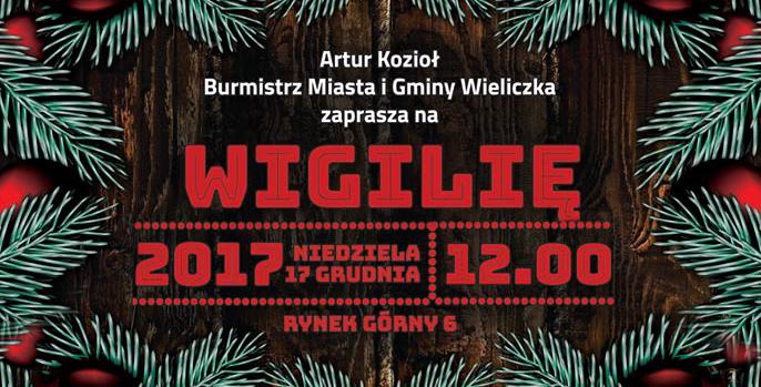 wigilia dla mieszkańców na wielickim rynku z Artur Kozioł